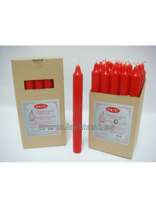 Vela Com Aroma Frutas Vermelhas 19cmx2cm +/- 8h